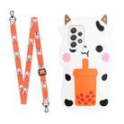 For Samsung Galaxy A33 5G Crossbody Cartoon Silicone Phone Case(Cow) - 1