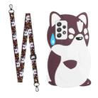 For Samsung Galaxy A33 5G Crossbody Cartoon Silicone Phone Case(Cat) - 1