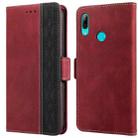 For Huawei P smart 2019 Stitching Side-Magnetic RFID Leather Phone Case(Red) - 1