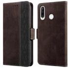 For Huawei P30 Lite Stitching Side-Magnetic RFID Leather Phone Case(Coffee) - 1