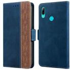 For Huawei Y6 2019 Stitching Side-Magnetic RFID Leather Phone Case(Royal Blue) - 1