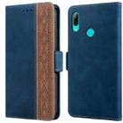 For Huawei Y7 2019 Stitching Side-Magnetic RFID Leather Phone Case(Royal Blue) - 1