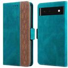 For Google Pixel 6 Stitching Side-Magnetic RFID Leather Phone Case(Dark Green) - 1