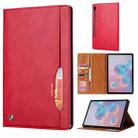For Samsung Galaxy Tab S8+ X800 Knead Skin Texture Flip Tablet Leather Case(Red) - 1