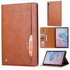 For Samsung Galaxy Tab S8+ X800 Knead Skin Texture Flip Tablet Leather Case(Brown) - 1