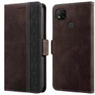 For Xiaomi Redmi 9C Stitching Side-Magnetic RFID Leather Phone Case(Coffee) - 1