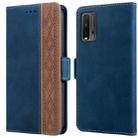 For Xiaomi Redmi 9T Stitching Side-Magnetic RFID Leather Phone Case(Royal Blue) - 1