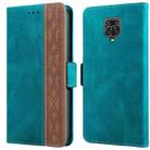 For Xiaomi Redmi Note 9 Pro 4G / 9S Stitching Side-Magnetic RFID Leather Phone Case(Dark Green) - 1