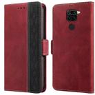 For Xiaomi Redmi Note 9 / 10X Stitching Side-Magnetic RFID Leather Phone Case(Red) - 1