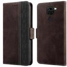 For Xiaomi Redmi Note 9 / 10X Stitching Side-Magnetic RFID Leather Phone Case(Coffee) - 1