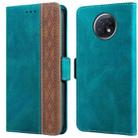 For Xiaomi Redmi Note 9T 5G Stitching Side-Magnetic RFID Leather Phone Case(Dark Green) - 1