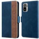 For Xiaomi Redmi Note 10 4G Stitching Side-Magnetic RFID Leather Phone Case(Royal Blue) - 1