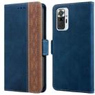 For Xiaomi Redmi Note 10 Pro Stitching Side-Magnetic RFID Leather Phone Case(Royal Blue) - 1