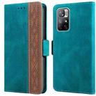 For Xiaomi Redmi Note 11 Stitching Side-Magnetic RFID Leather Phone Case(Dark Green) - 1