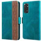 For Xiaomi Redmi Note 11 International Stitching Side-Magnetic RFID Leather Phone Case(Dark Green) - 1