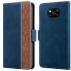 For Xiaomi Poco X3 Stitching Side-Magnetic RFID Leather Phone Case(Royal Blue) - 1