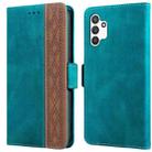 For Samsung Galaxy A13 4G Stitching Side-Magnetic RFID Leather Phone Case(Dark Green) - 1