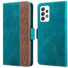 For Samsung Galaxy A33 5G Stitching Side-Magnetic RFID Leather Phone Case(Dark Green) - 1