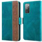 For Samsung Galaxy S20 FE 5G Stitching Side-Magnetic RFID Leather Phone Case(Dark Green) - 1