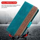 For Samsung Galaxy S21 5G Stitching Side-Magnetic RFID Leather Phone Case(Dark Green) - 5