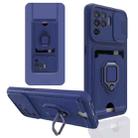 For OPPO A94 / Reno5 F / Reno5 Lite Sliding Camera Cover Design TPU Phone Case(Navy Blue) - 1