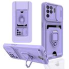 For OPPO A94 / Reno5 F / Reno5 Lite Sliding Camera Cover Design TPU Phone Case(Purple) - 1
