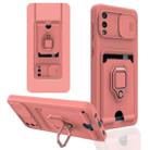 For Samsung Galaxy A02 Sliding Camera Cover Design TPU Phone Case(Pink) - 1