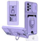 For Samsung Galaxy A32 4G Sliding Camera Cover Design TPU Phone Case(Purple) - 1