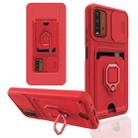 For Xiaomi Redmi Note 9 4G Sliding Camera Cover Design TPU Phone Case(Red) - 1