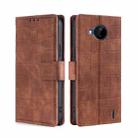 For Nokia C20 Plus Skin Feel Crocodile Texture Magnetic Clasp PU Leather Phone Case(Brown) - 1