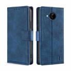 For Nokia C20 Plus Skin Feel Crocodile Texture Magnetic Clasp PU Leather Phone Case(Blue) - 1