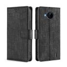 For Nokia C20 Plus Skin Feel Crocodile Texture Magnetic Clasp PU Leather Phone Case(Black) - 1