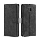 For Nokia C10 / C20 Skin Feel Crocodile Texture Magnetic Clasp PU Leather Phone Case(Black) - 1