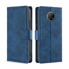 For Nokia G300 Skin Feel Crocodile Texture Magnetic Clasp PU Leather Phone Case(Blue) - 1