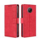 For Nokia G300 Skin Feel Crocodile Texture Magnetic Clasp PU Leather Phone Case(Red) - 1