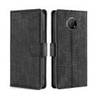 For Nokia G300 Skin Feel Crocodile Texture Magnetic Clasp PU Leather Phone Case(Black) - 1