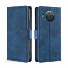 For Nokia X10 / X20 Skin Feel Crocodile Texture Magnetic Clasp PU Leather Phone Case(Blue) - 1