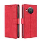 For Nokia X10 / X20 Skin Feel Crocodile Texture Magnetic Clasp PU Leather Phone Case(Red) - 1