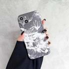 Flowers Pattern Shockproof TPU Phone Case For iPhone 13(Grey Marble) - 1
