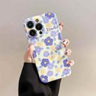 For iPhone 12 Pro Flowers Pattern Shockproof TPU Phone Case(Purple Flower) - 1