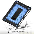 For iPad Mini 5 / 4 Contrast Color Silicone + PC Combination Case with Holder(Black + Blue) - 2