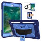 For iPad Mini 5 / 4 Contrast Color Silicone + PC Combination Case with Holder(Navy Blue + Blue) - 1