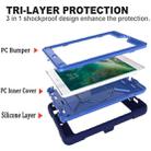 For iPad Mini 5 / 4 Contrast Color Silicone + PC Combination Case with Holder(Navy Blue + Blue) - 6