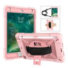 For iPad Mini 5 / 4 Contrast Color Silicone + PC Combination Case with Holder(Rose Gold) - 1