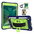 For iPad Mini 5 / 4 Contrast Color Silicone + PC Combination Case with Holder(Navy Blue + Olivine) - 1