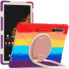 For Samsung Galaxy Tab S8 Ultra X900 Silicone + PC Tablet Protective Case(Colorful Red) - 1