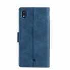 For LG K20 2019 Skin Feel Crocodile Texture Magnetic Clasp Leather Phone Case(Blue) - 3