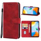 Leather Phone Case For Xiaomi Redmi 10C(Red) - 1