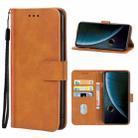 Leather Phone Case For ZTE Blade V40(Brown) - 1