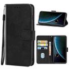 Leather Phone Case For ZTE Blade V40(Black) - 1